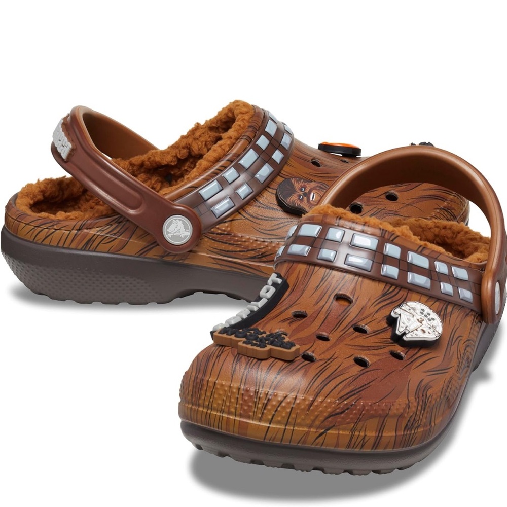 Disney Star Wars CHEWBACCA Lined Crocs Sz 8 Woman 6 Man